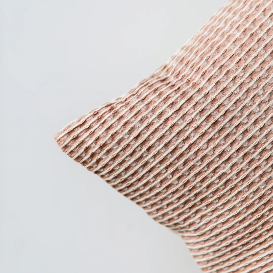 Perla Cotton Waffle Cushion - Cinnamon