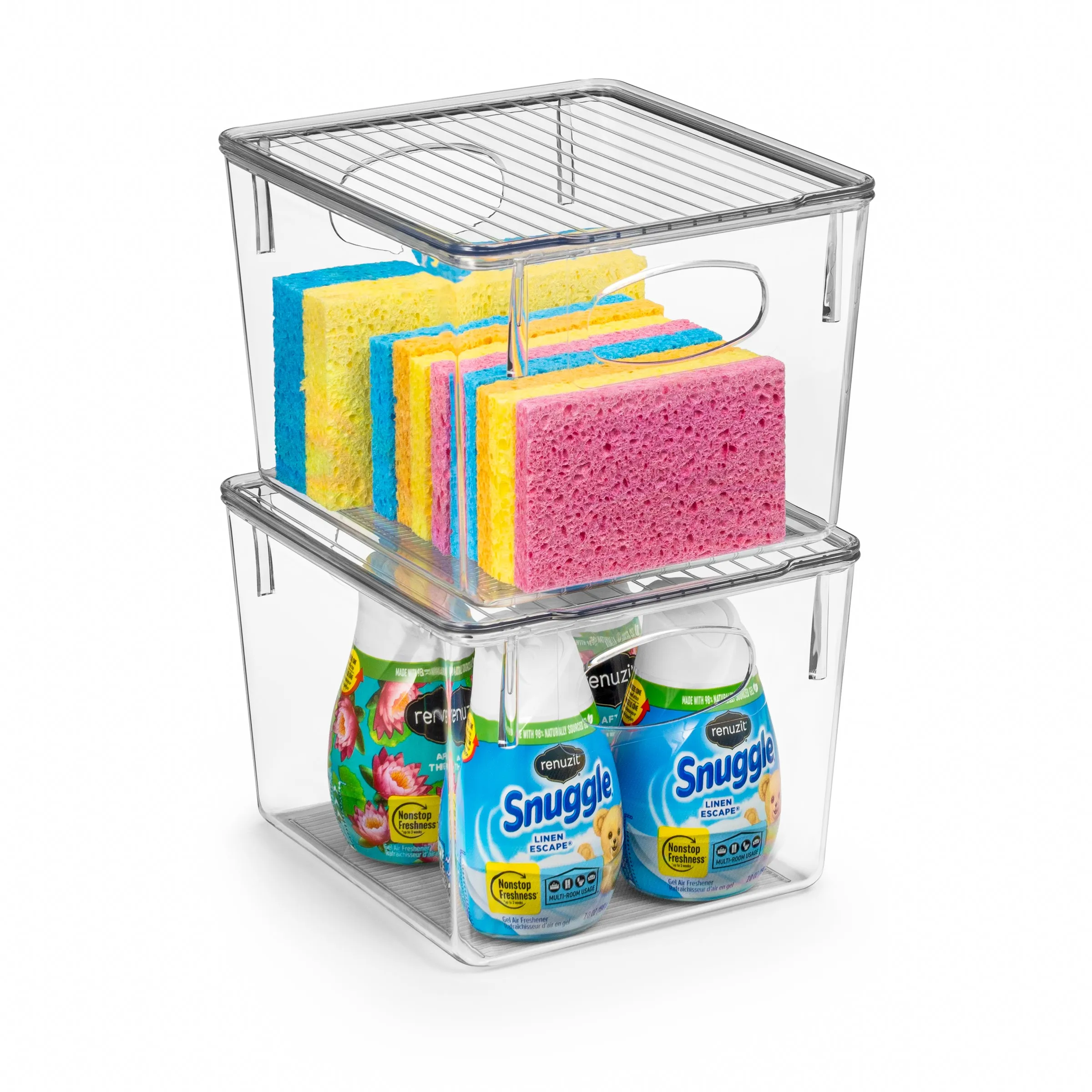 Plastic Bins with Lids Set (Medium)