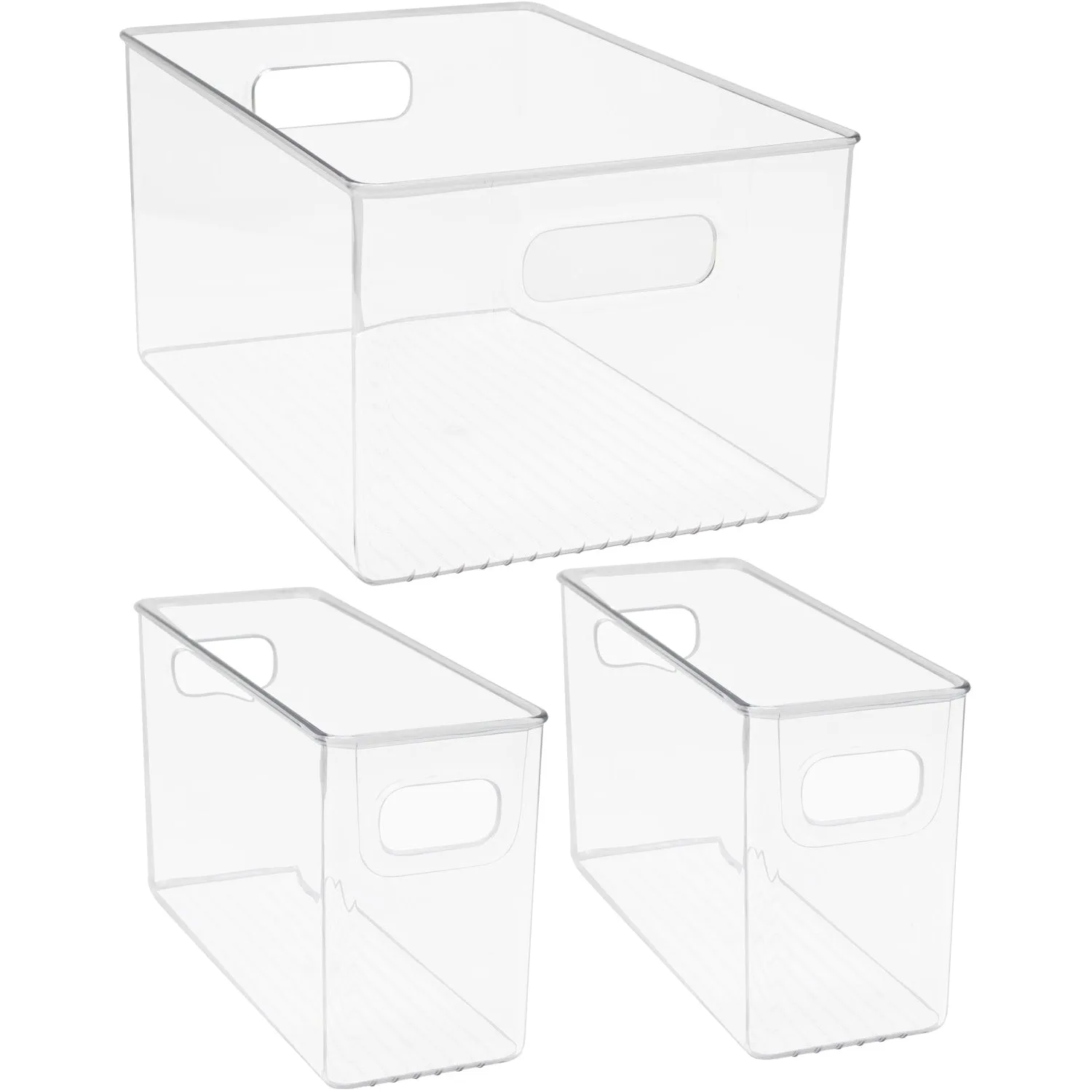 Plastic Container Bins (3 Pack)