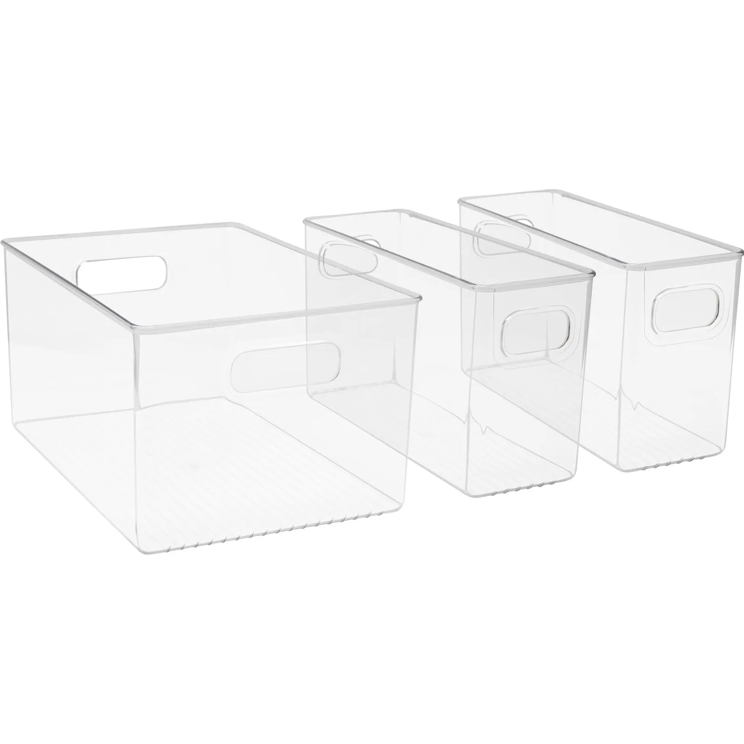Plastic Container Bins (3 Pack)