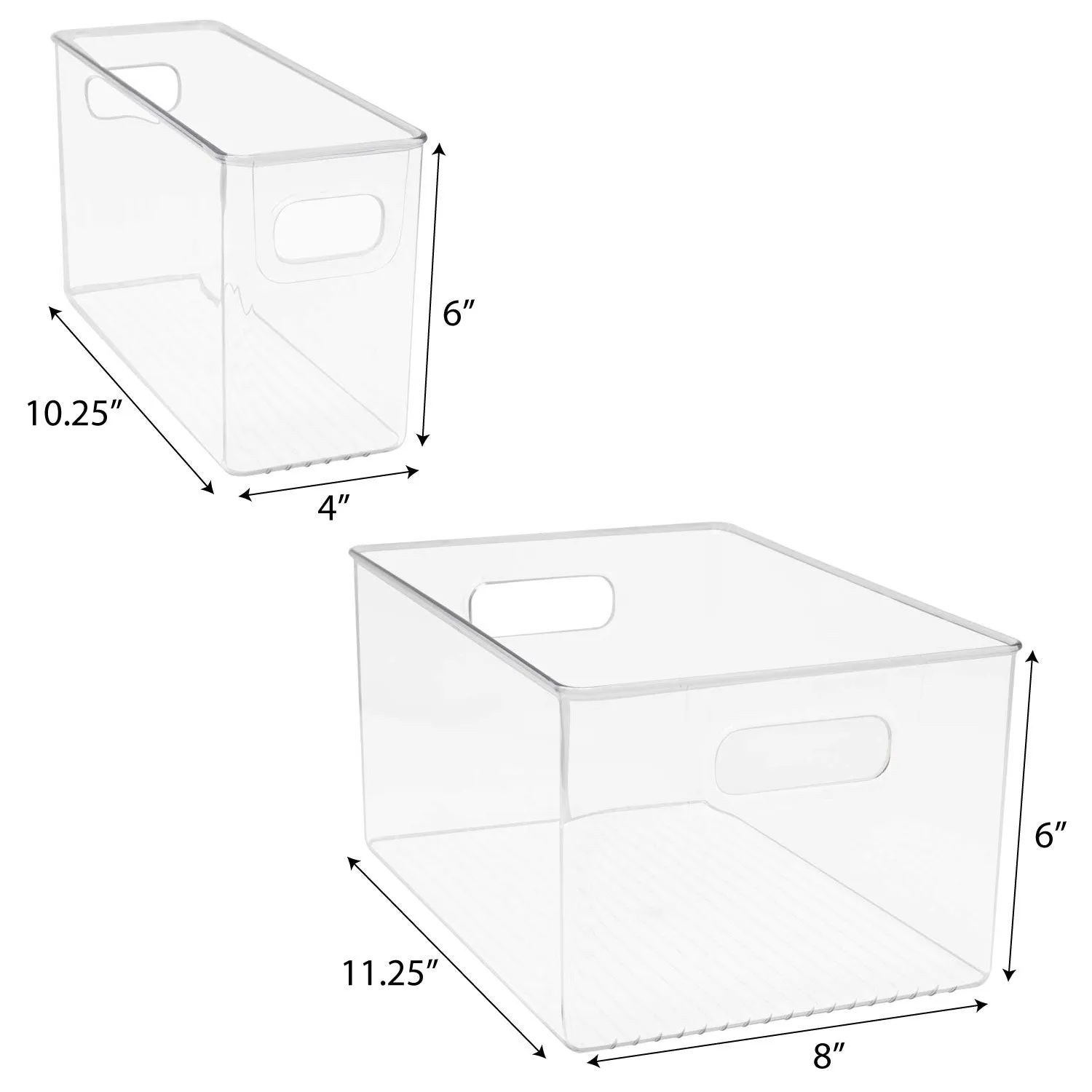 Plastic Container Bins (3 Pack)