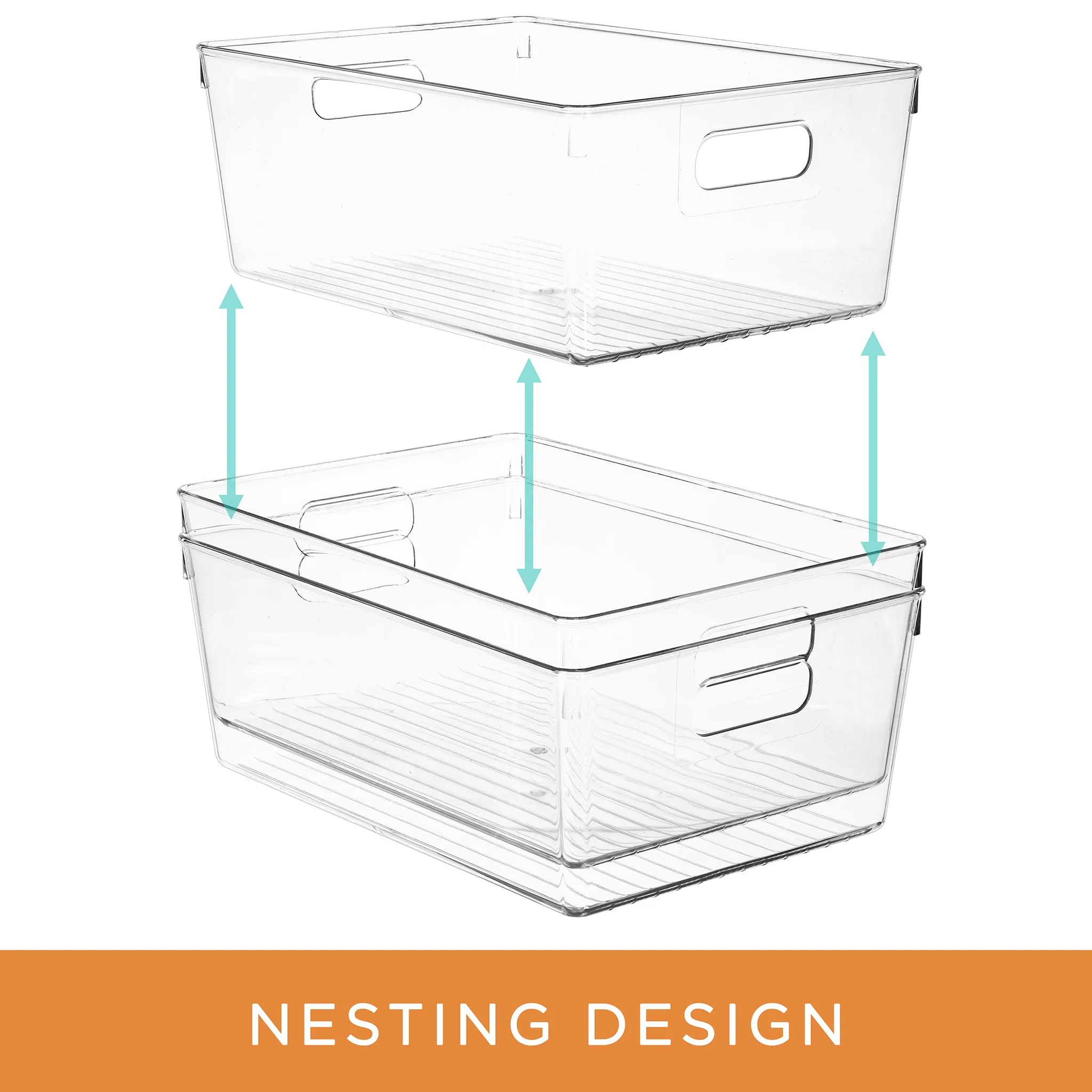 Plastic Container Bins with Handles