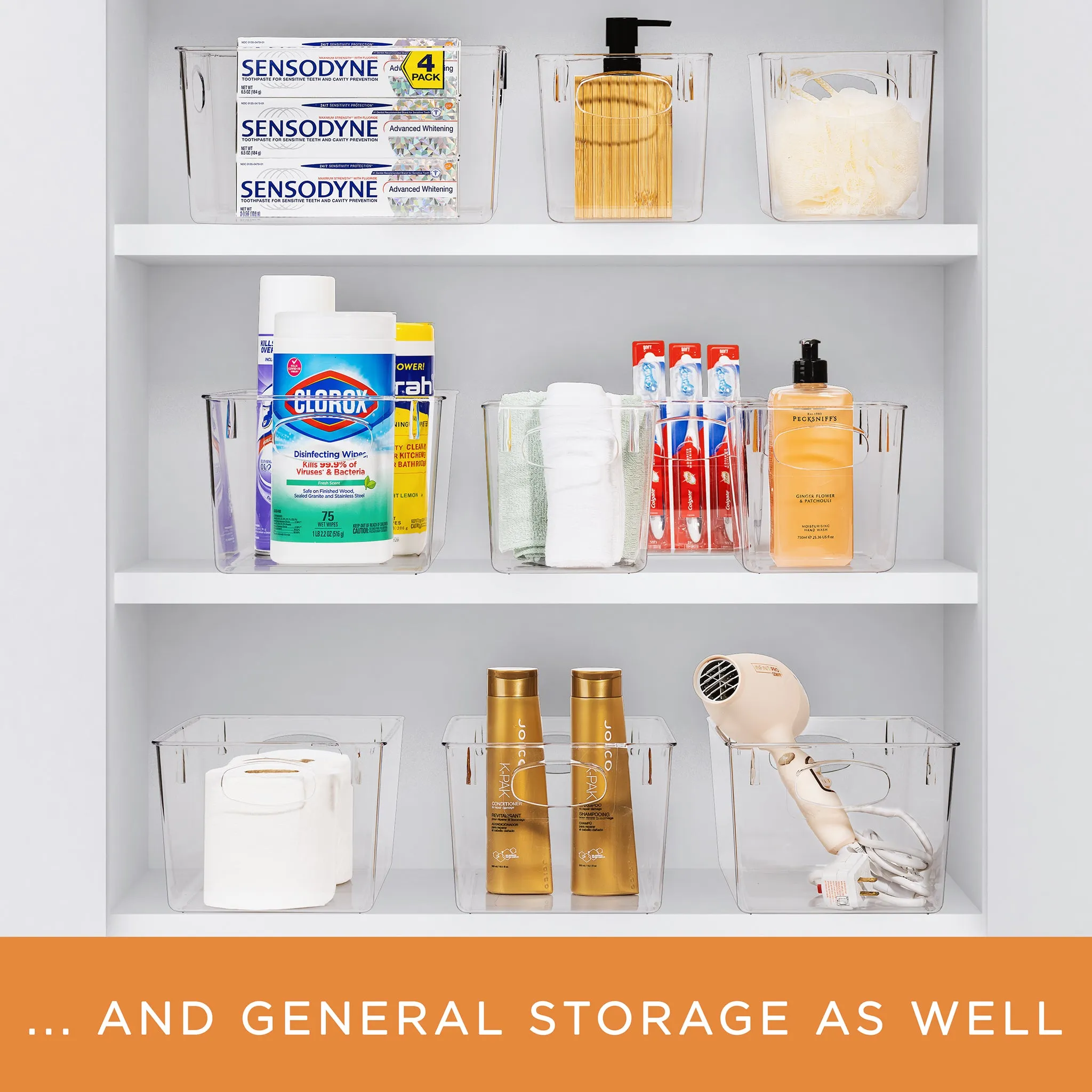 Plastic Container Bins with Handles