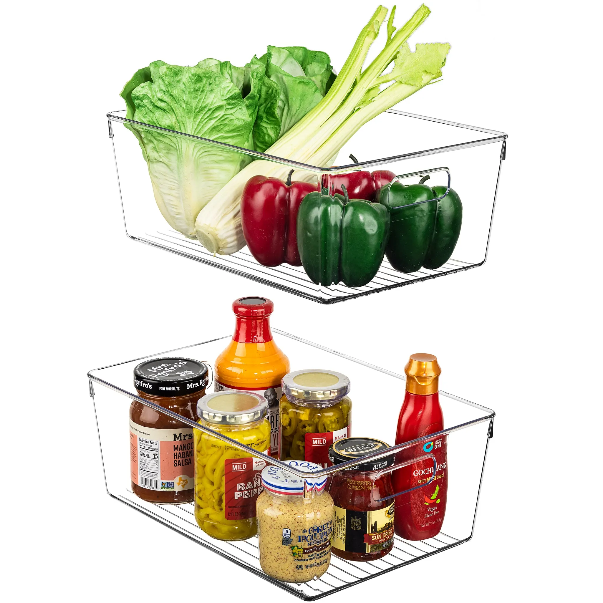 Plastic Container Bins with Handles
