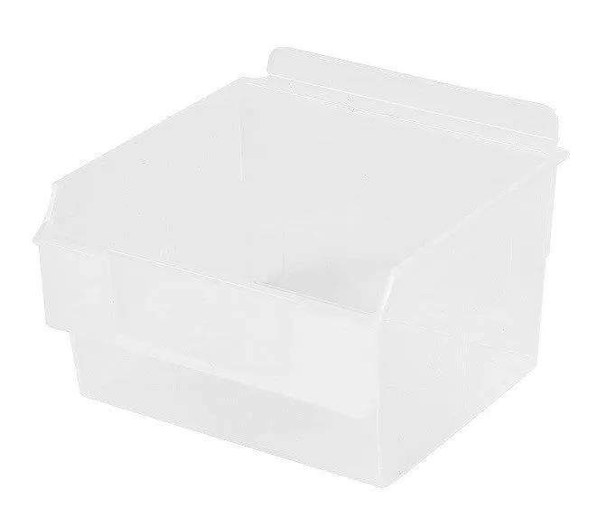 Plastic Slatwall Bins, Shelfbox 100, 5.25x5.5x3.37
