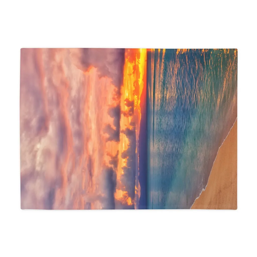 Plush Fleece  Beach Sun Set Blanket