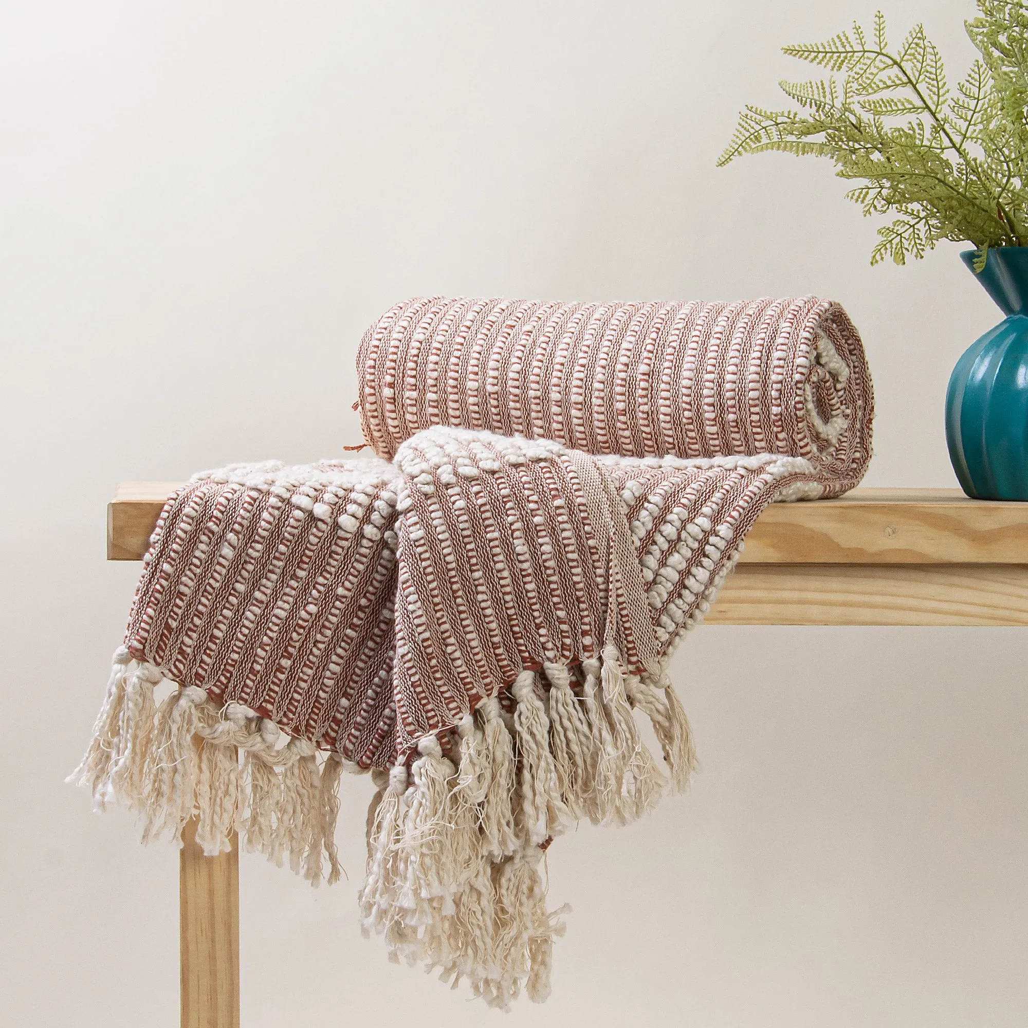 Pure Cotton Decorative Tufted Throw For Home Decor