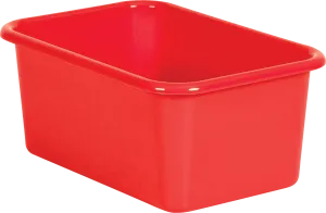 Red Small Plastic Storage Bin