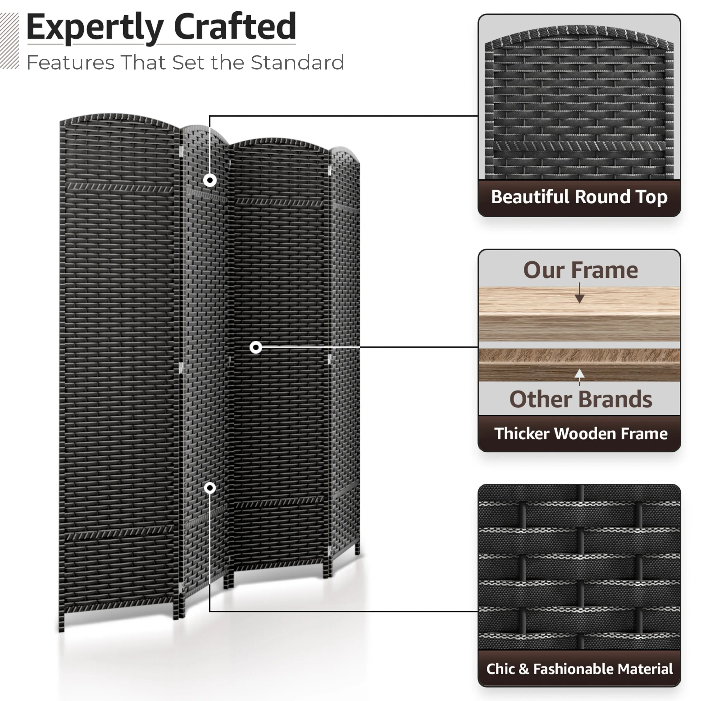 Room Divider Screen Panels (8-6-4 Panel)