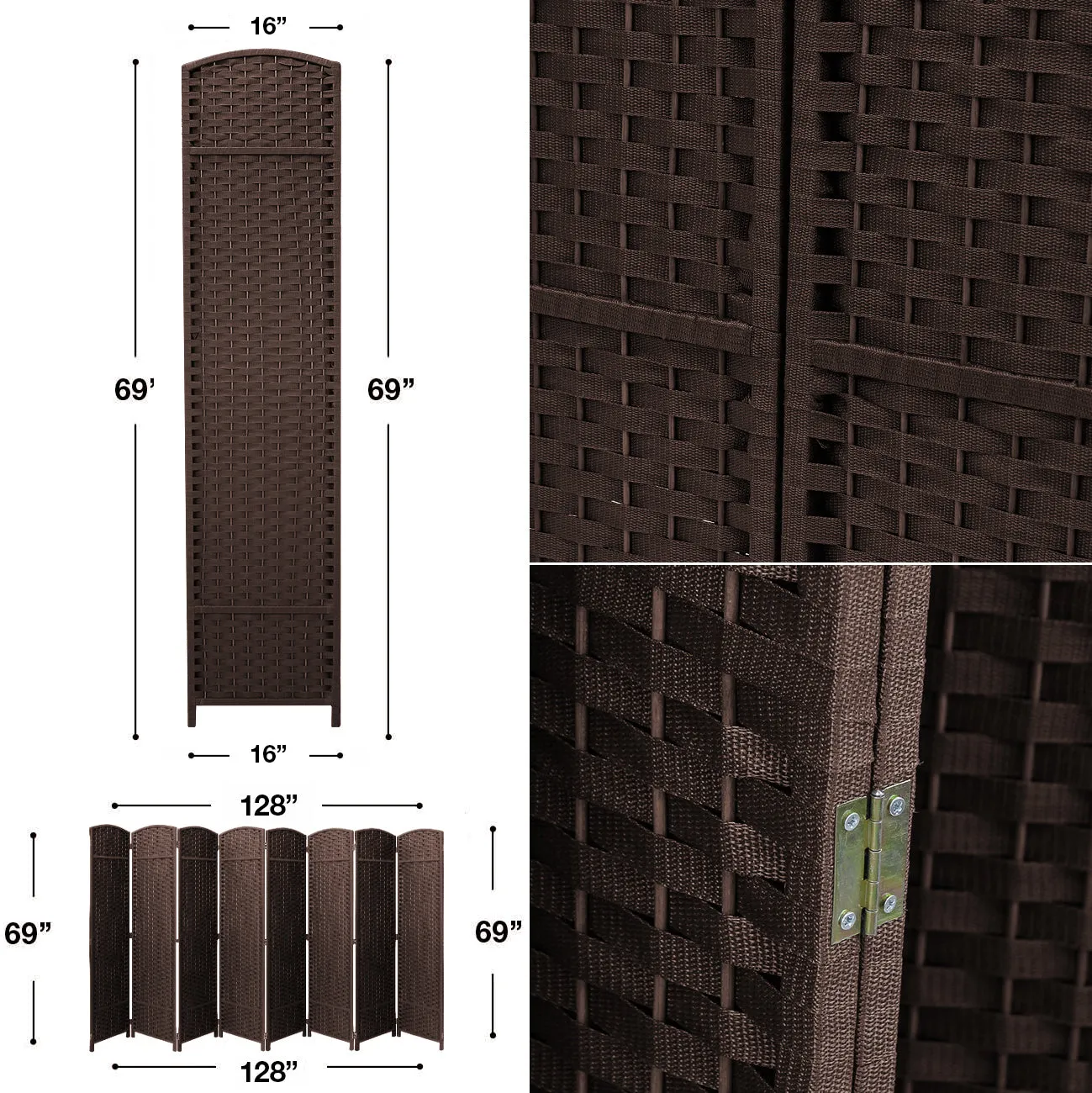 Room Divider Screen Panels (8-6-4 Panel)