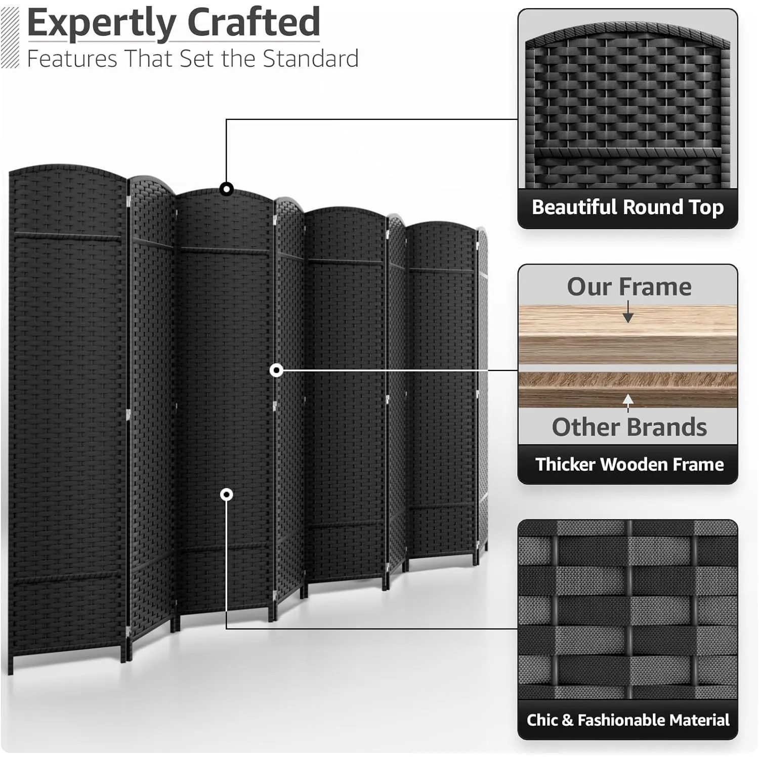 Room Divider Screen Panels (8-6-4 Panel)
