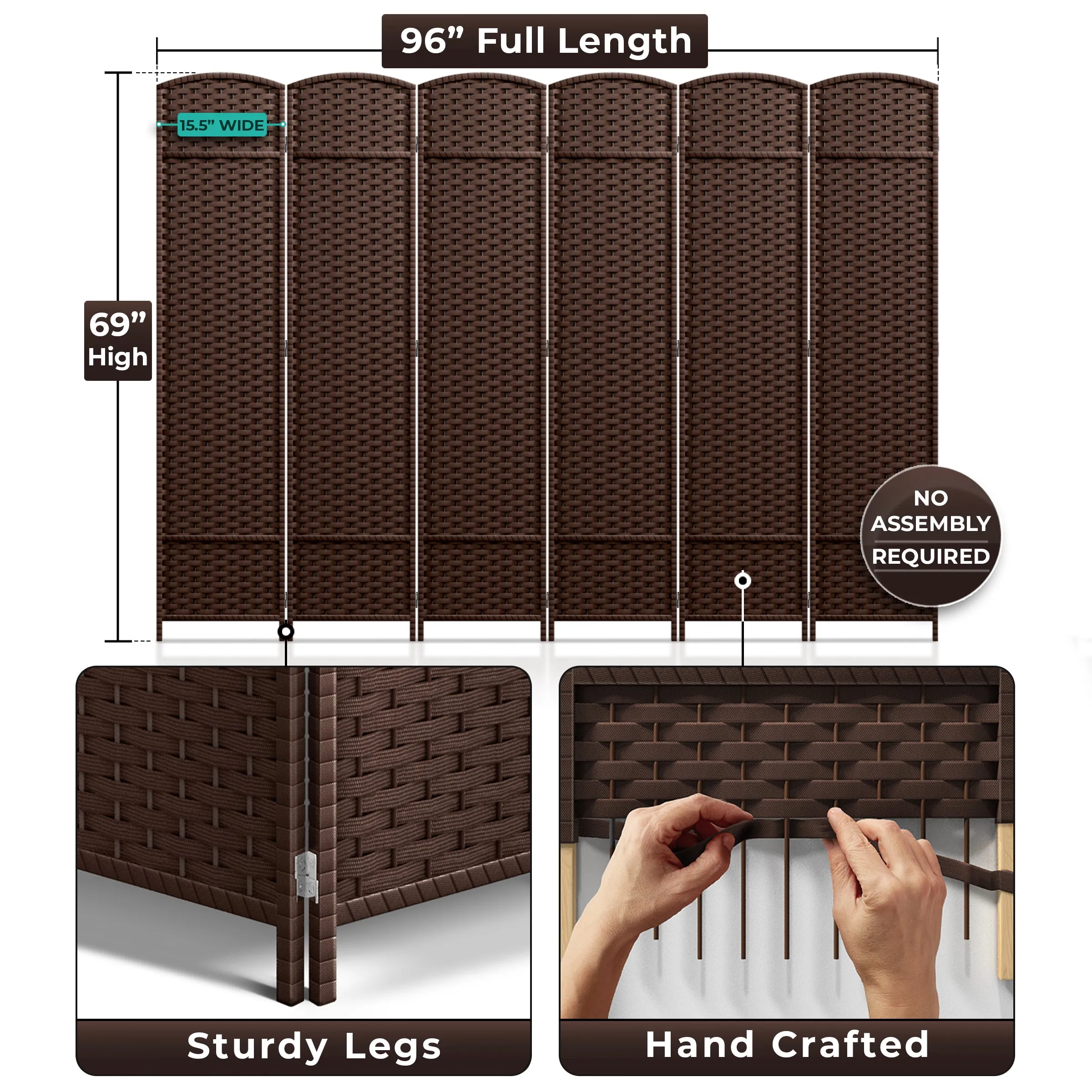 Room Divider Screen Panels (8-6-4 Panel)