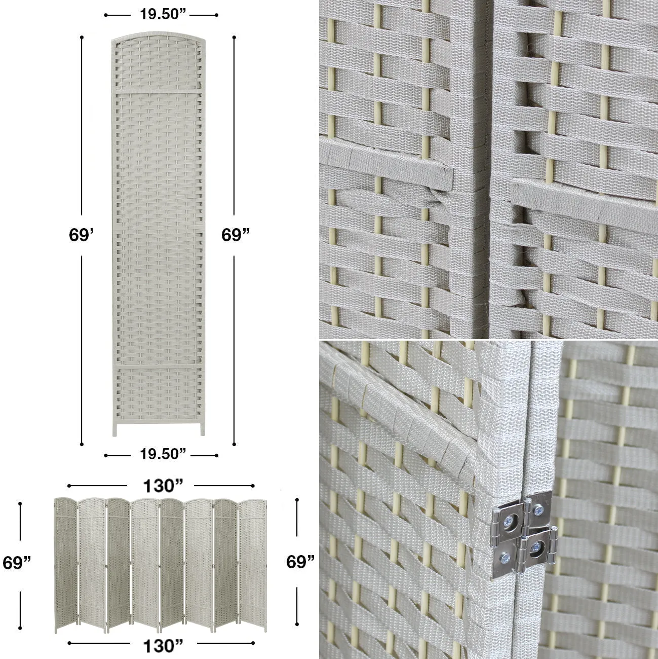 Room Divider Screen Panels (8-6-4 Panel)