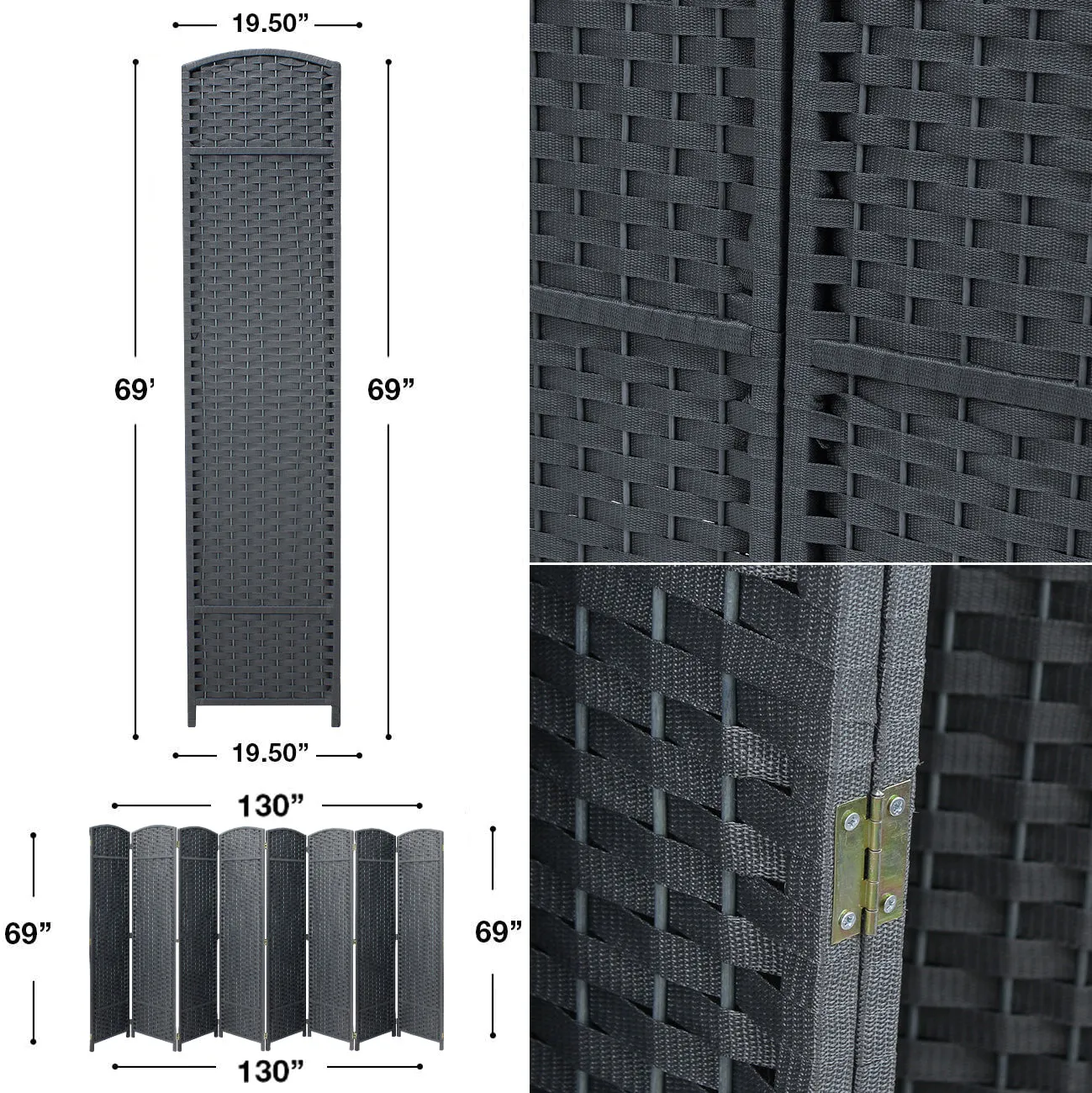 Room Divider Screen Panels (8-6-4 Panel)