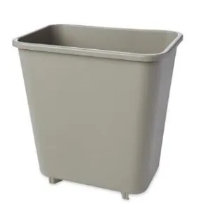 RUBBERMAID RECTANGULAR TRASH CAN - BEIGE 2 GAL