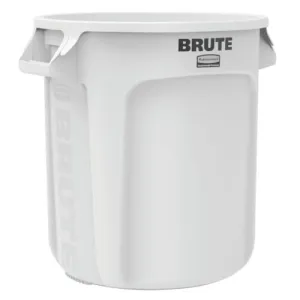 RUBBERMAID VENTED BRUTE ROUND TRASH CAN - WHITE 10 GAL
