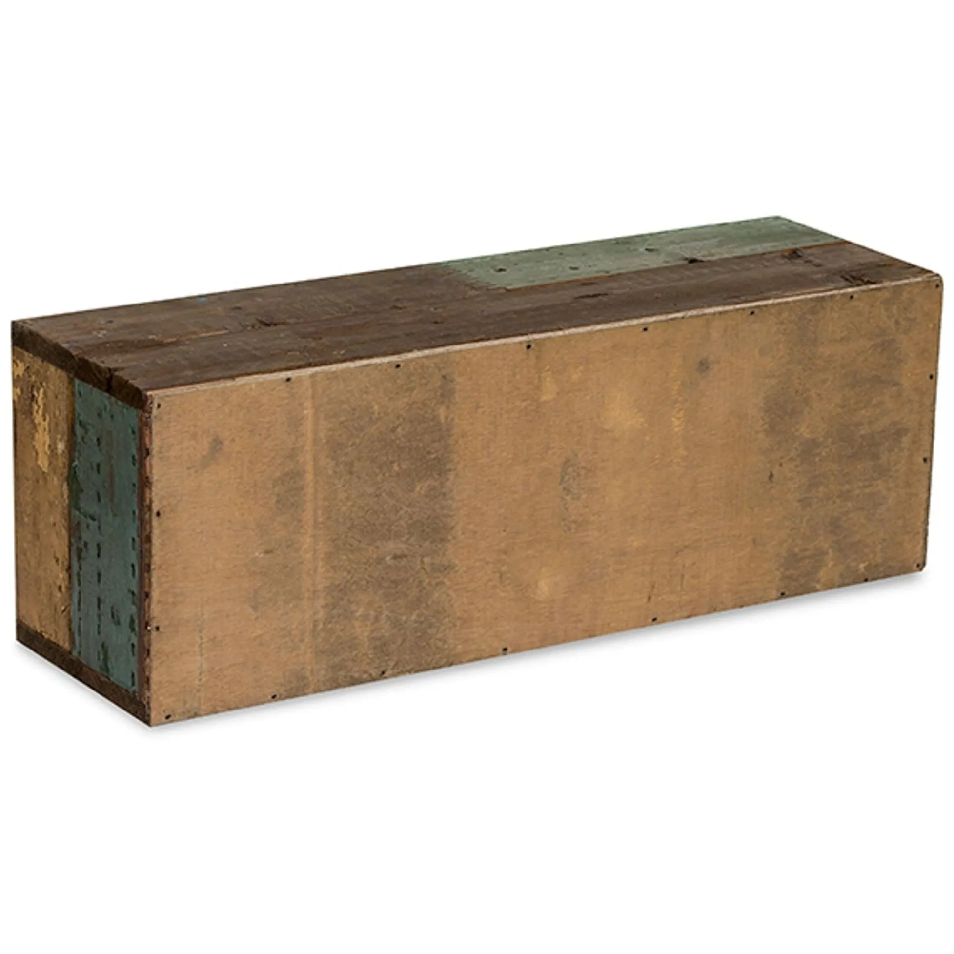 Rustic Wooden Three Compartment Bin