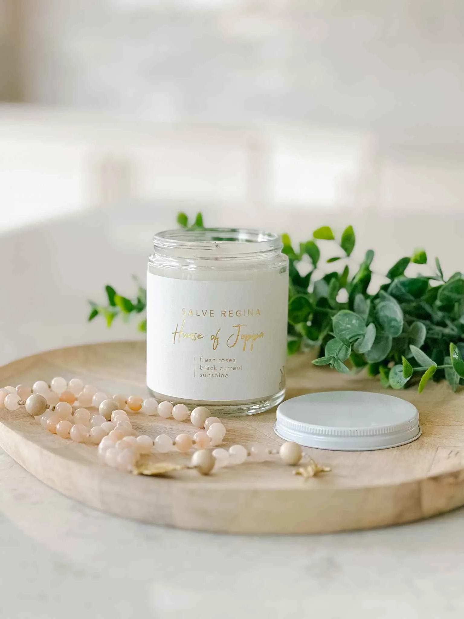 Salve Regina Candle - Fresh Roses   Black Currant   Sunshine