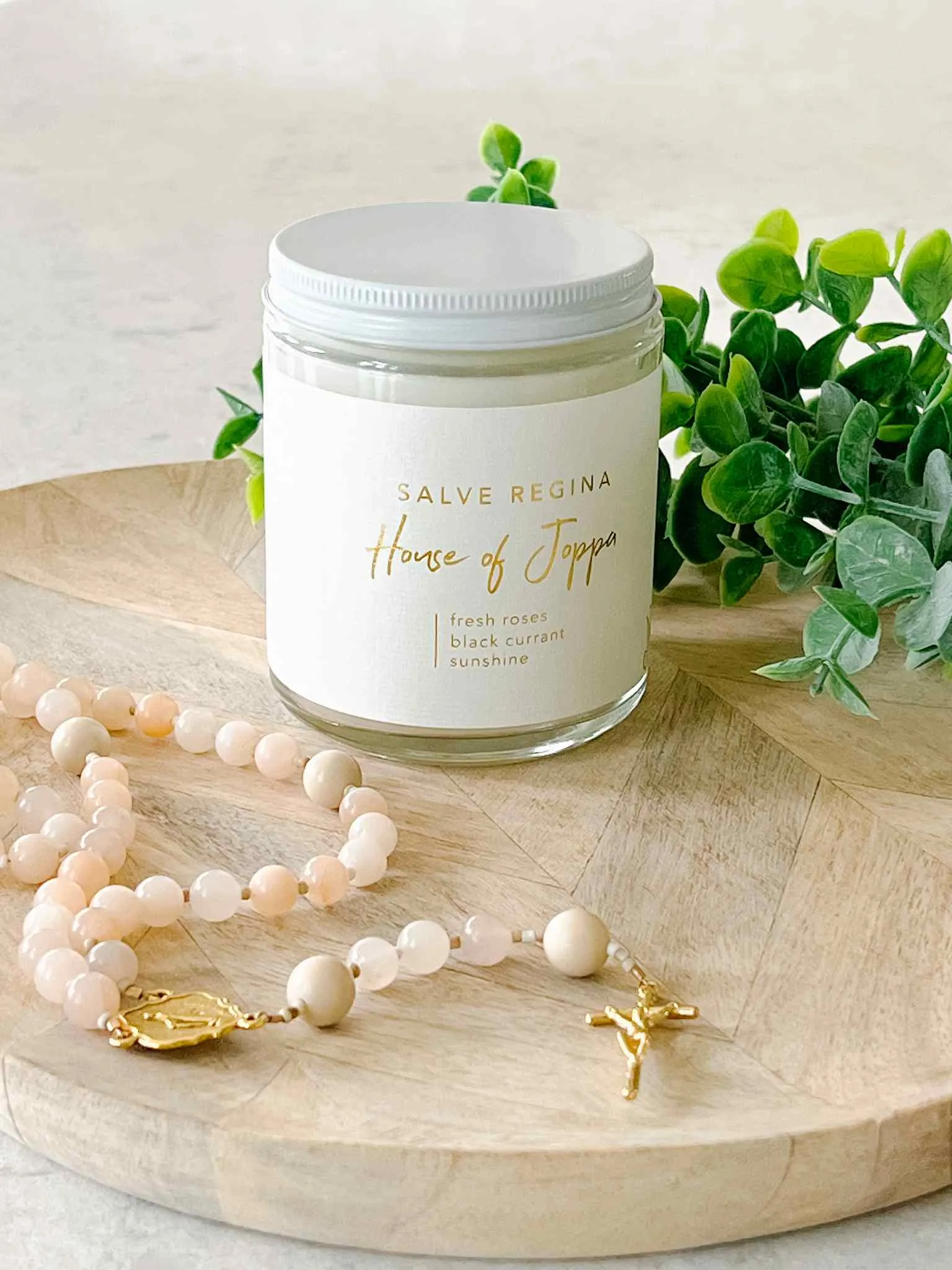 Salve Regina Candle - Fresh Roses   Black Currant   Sunshine