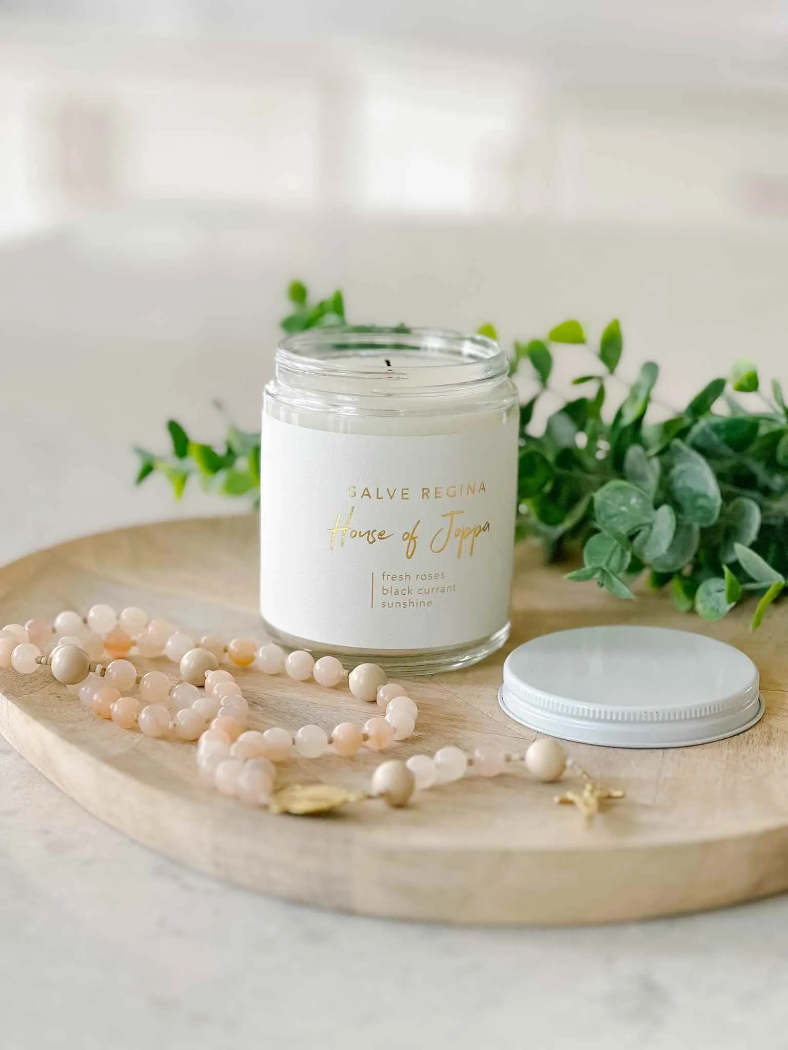 Salve Regina Candle - Fresh Roses   Black Currant   Sunshine