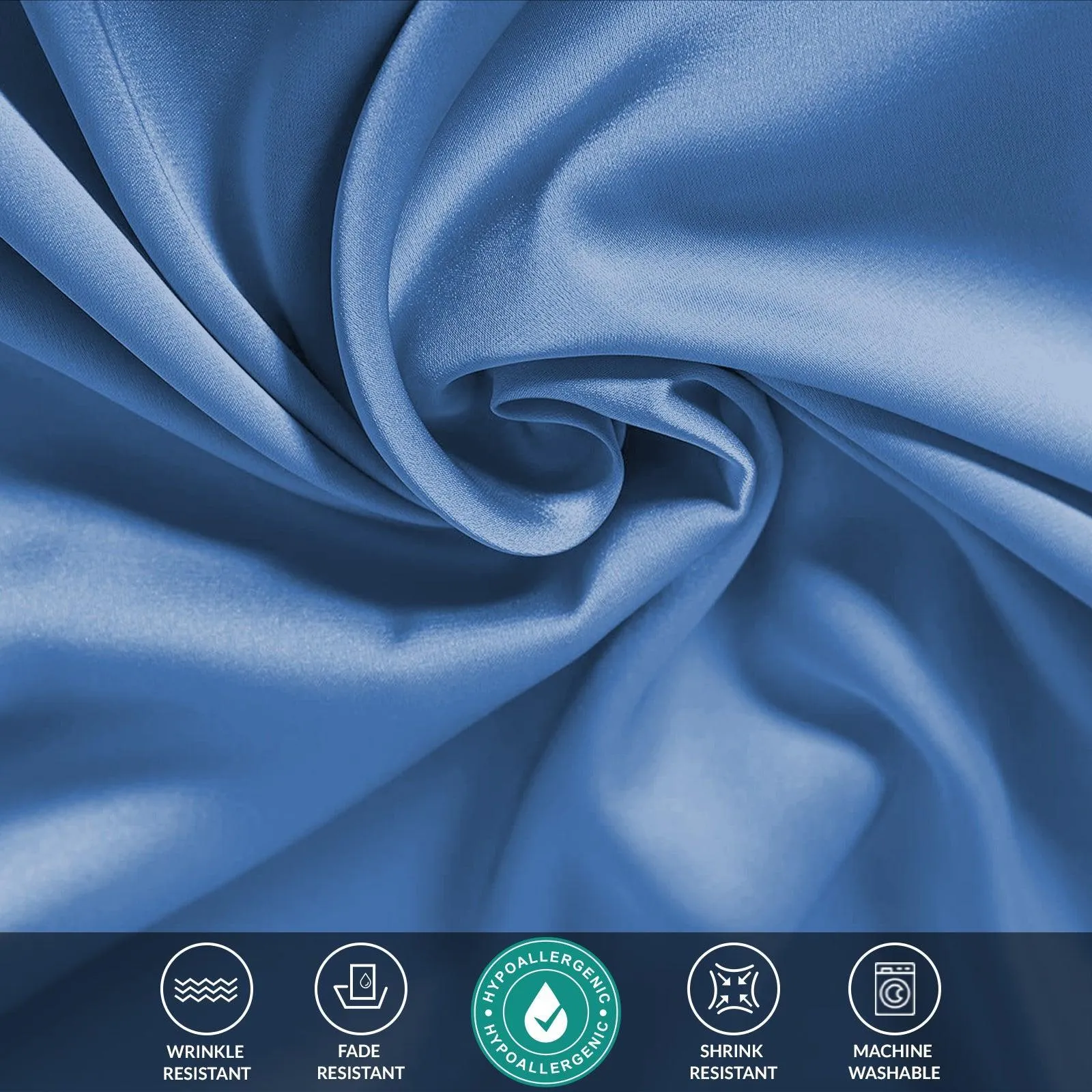 Satin Silk Pillowcase-Airy Blue