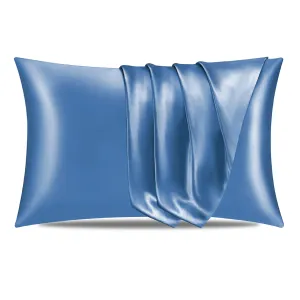 Satin Silk Pillowcase-Airy Blue
