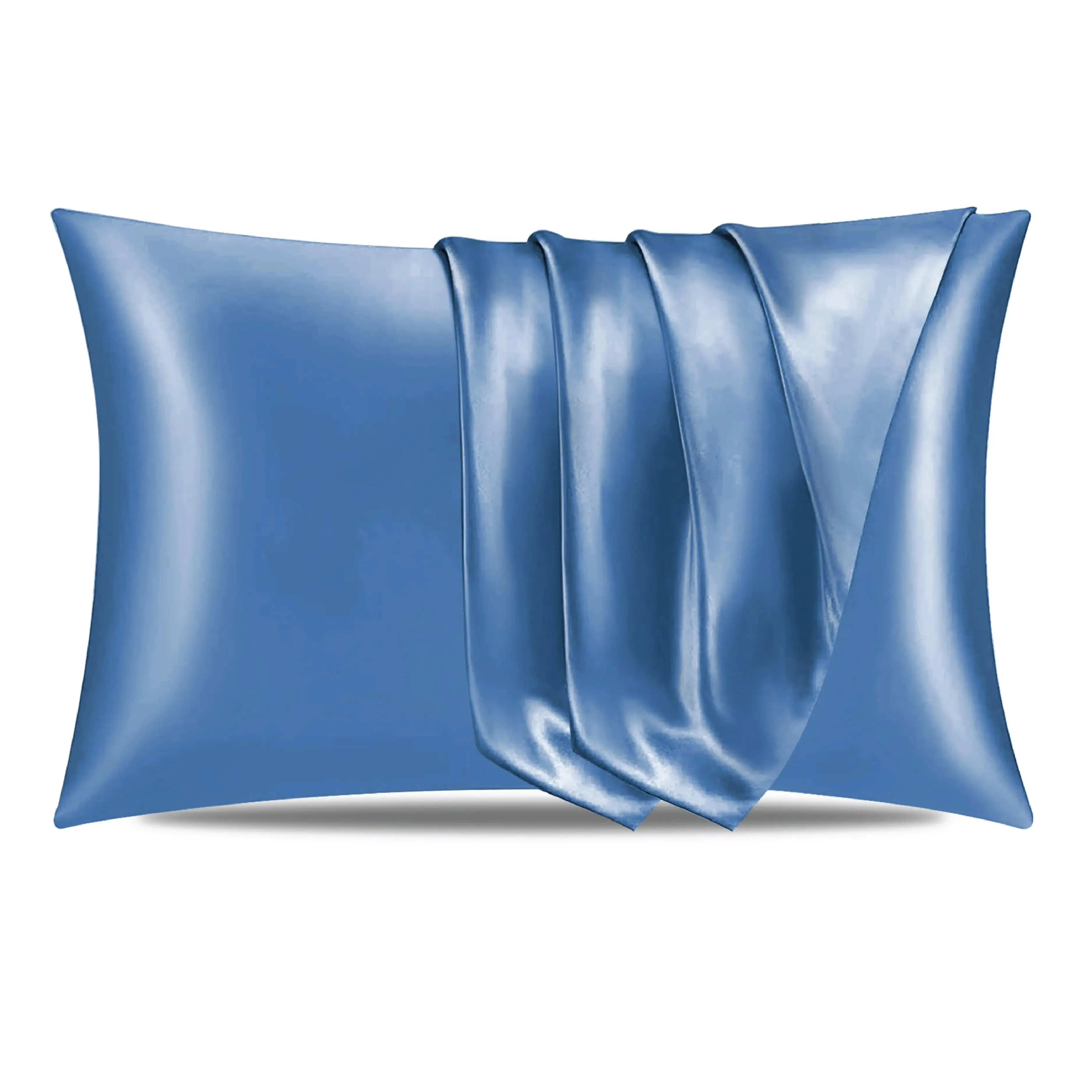 Satin Silk Pillowcase-Airy Blue