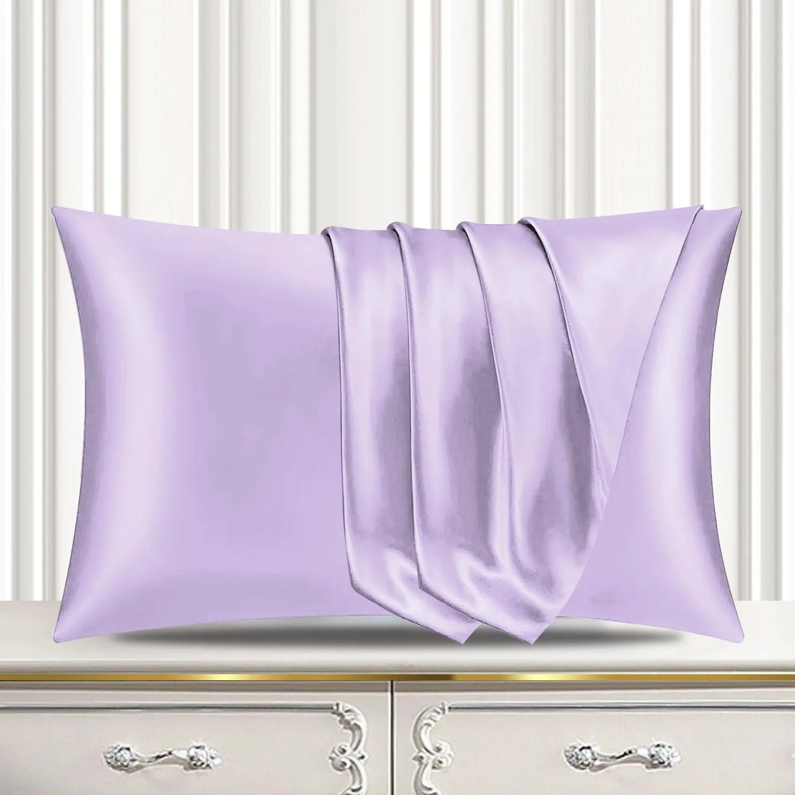 Satin Silk Pillowcase-Purple