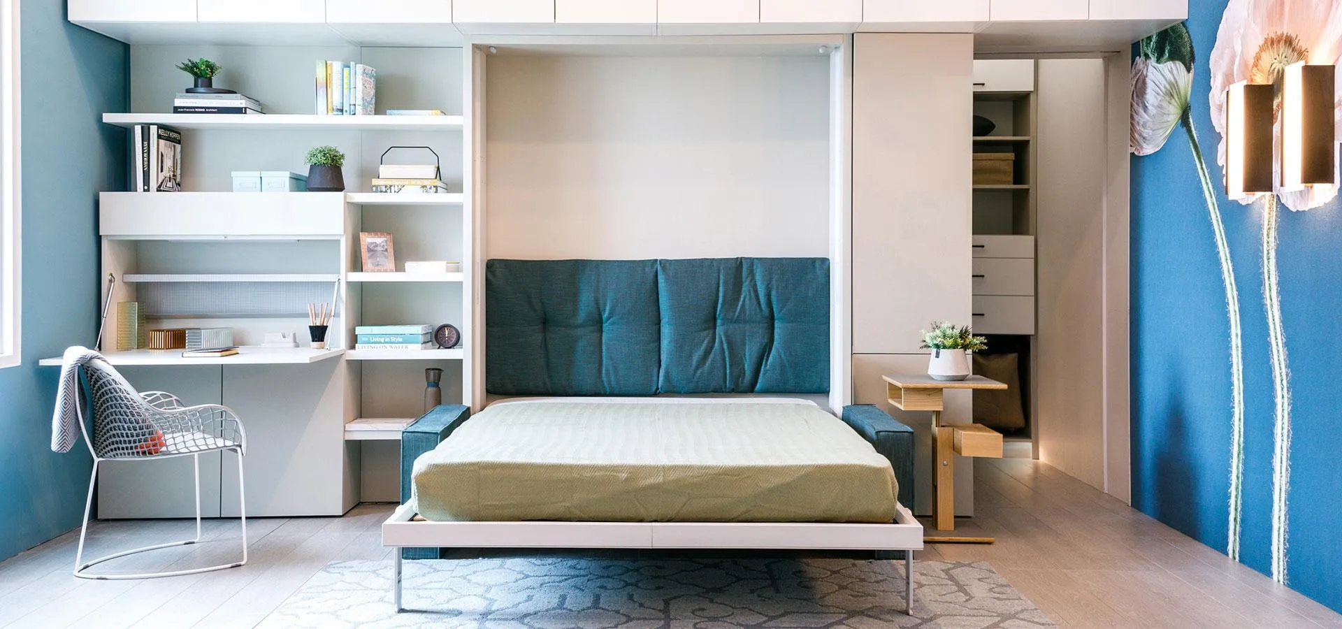 Shelving for wall beds