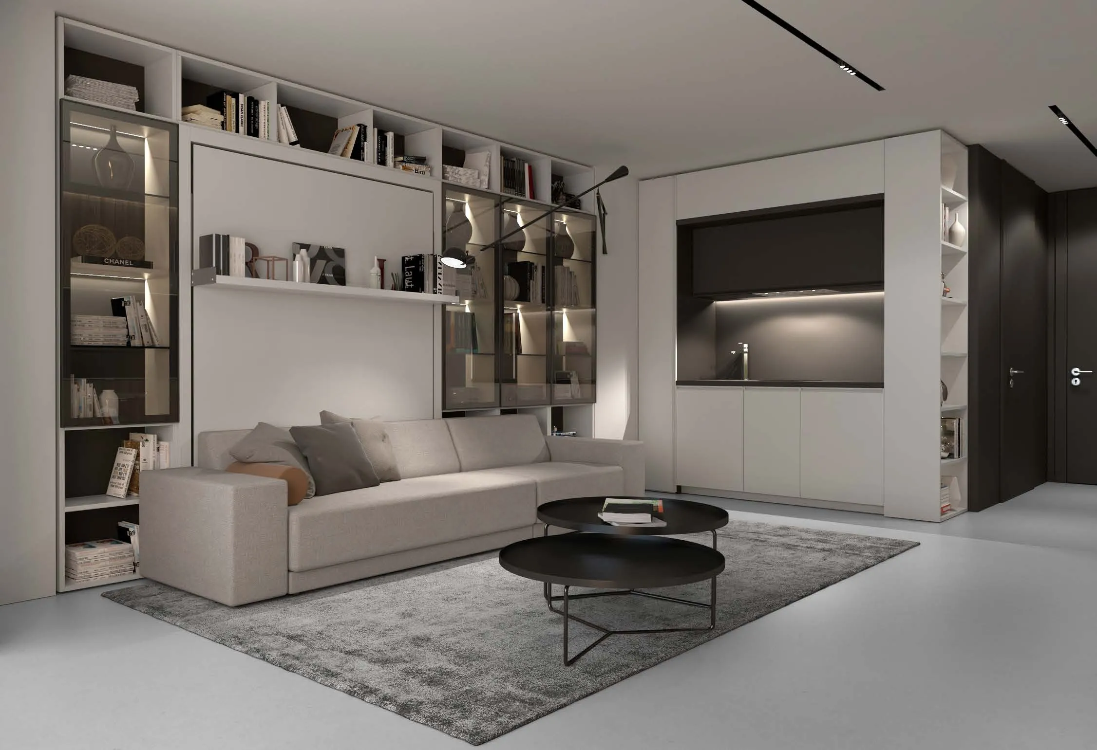 Shelving for wall beds