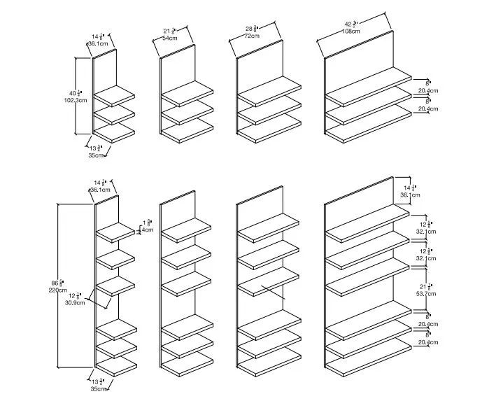 Shelving for wall beds