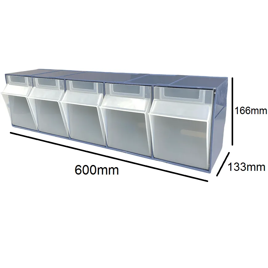Shuter 5 Compartment Storage Cabinet Tilt Free Block Bin Stackable Large