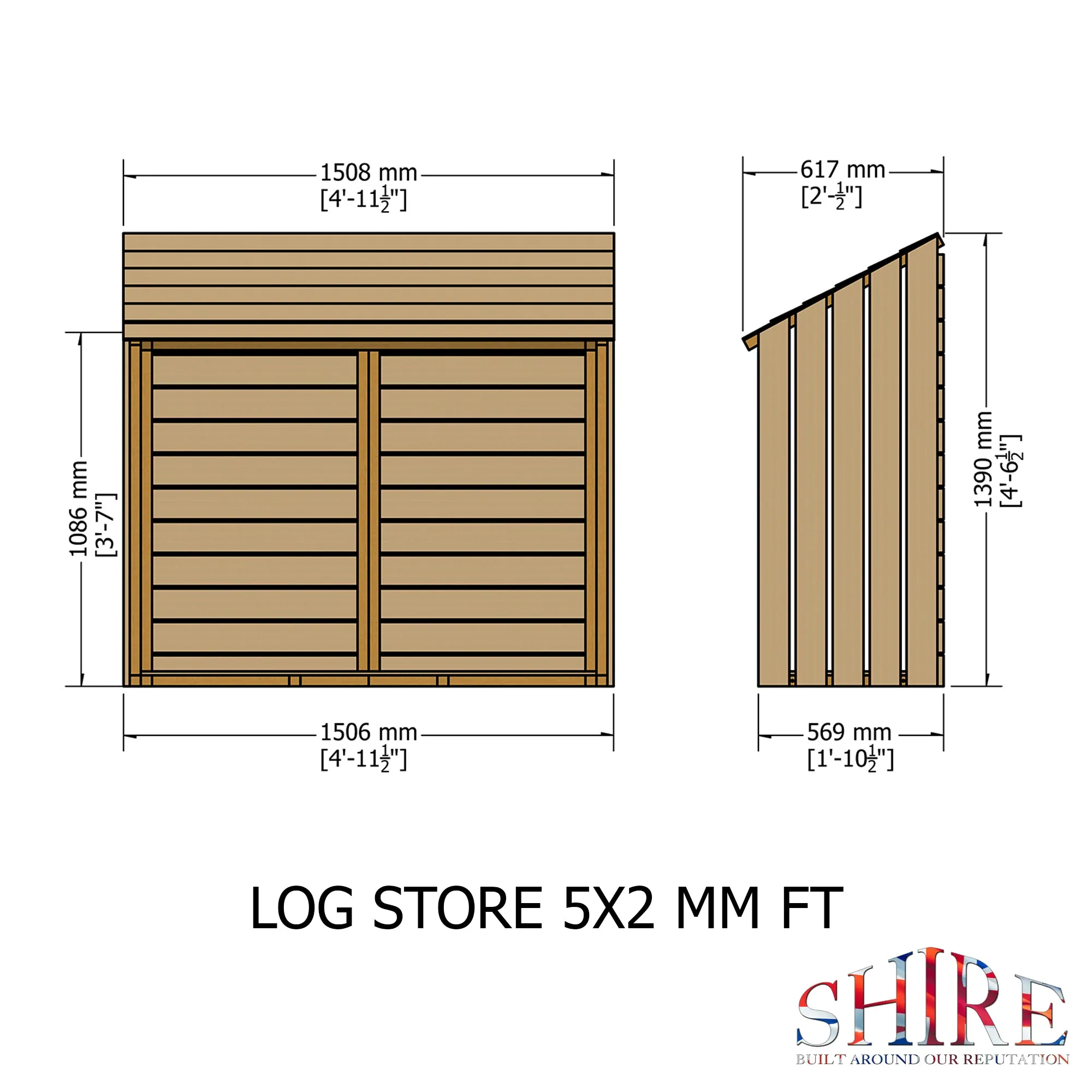 Small Log Store 4'11'' x 1'10''