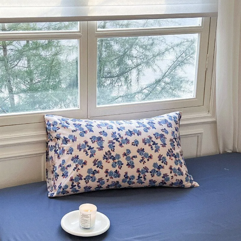 Solid Color Cotton Washed Pillowcase Set