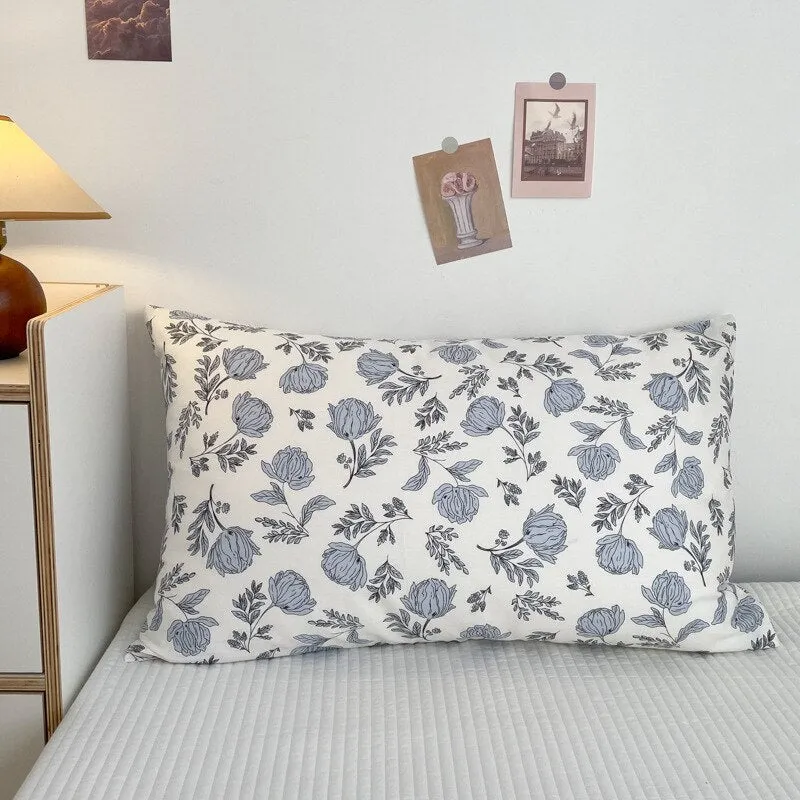 Solid Color Cotton Washed Pillowcase Set