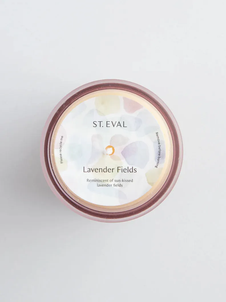 St Eval Beachcombing Glass Candle - Lavender Fields