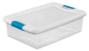 Sterilite 14968006 32 Quart Latched Storage & Organization Box - Quantity of 12