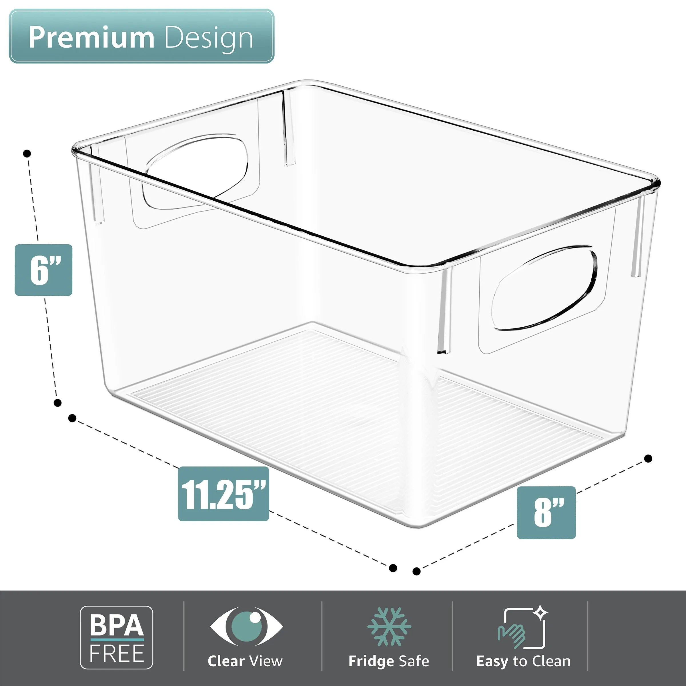 Storage Bins with Handles Set (Large)