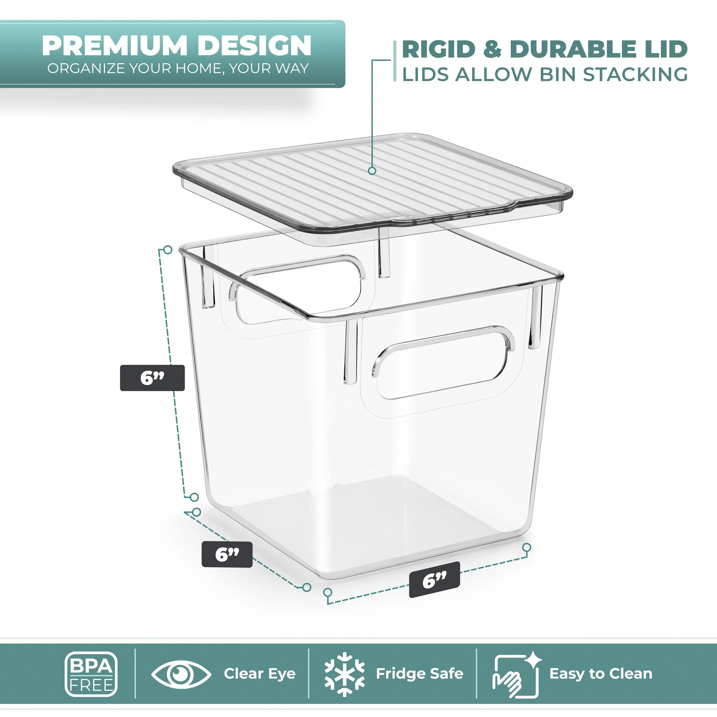 Storage Bins with Lids Set (Small)