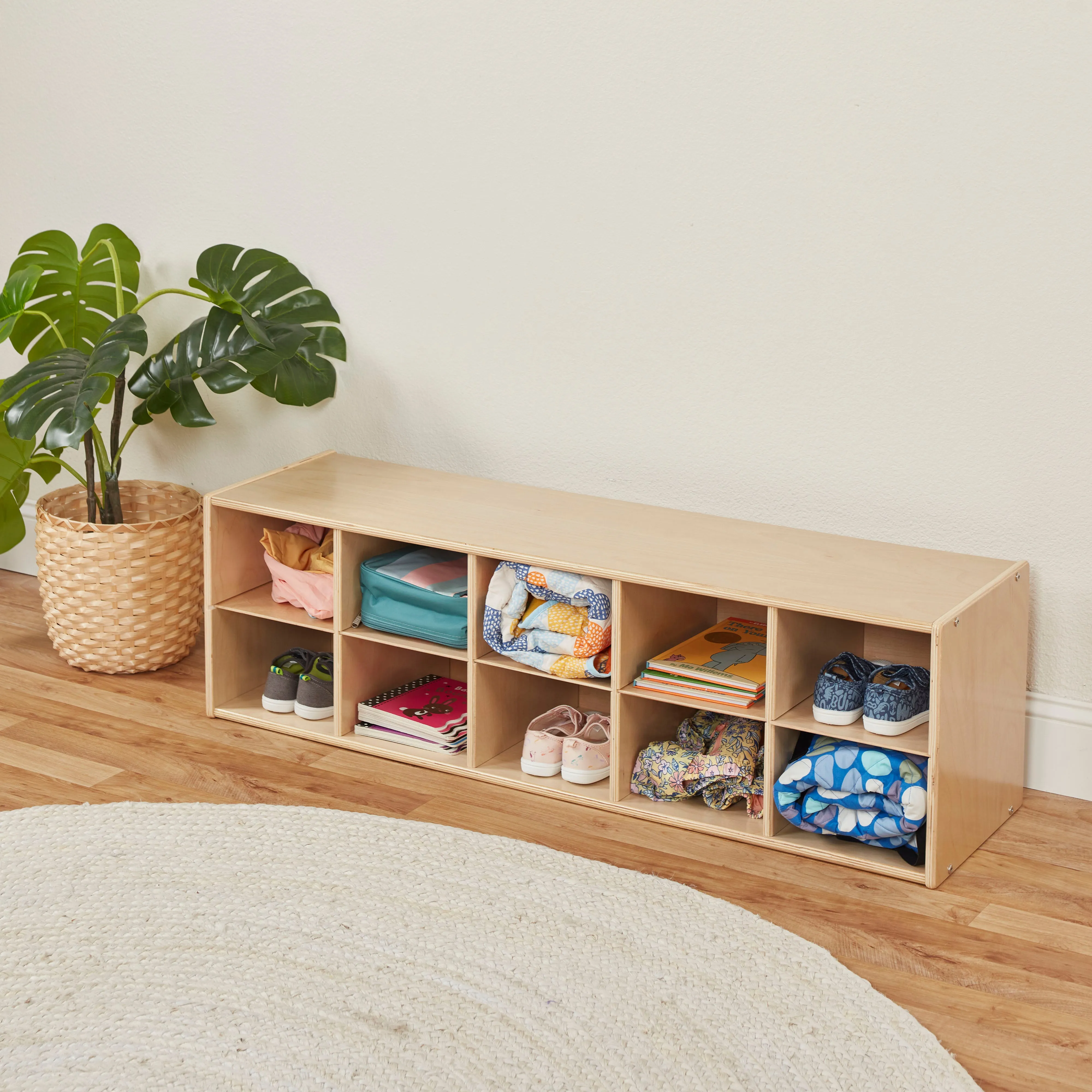 Streamline 10 Cubby Tray Storage Cabinet, 2x5