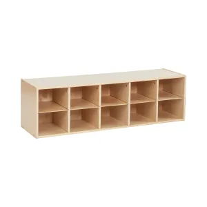Streamline 10 Cubby Tray Storage Cabinet, 2x5