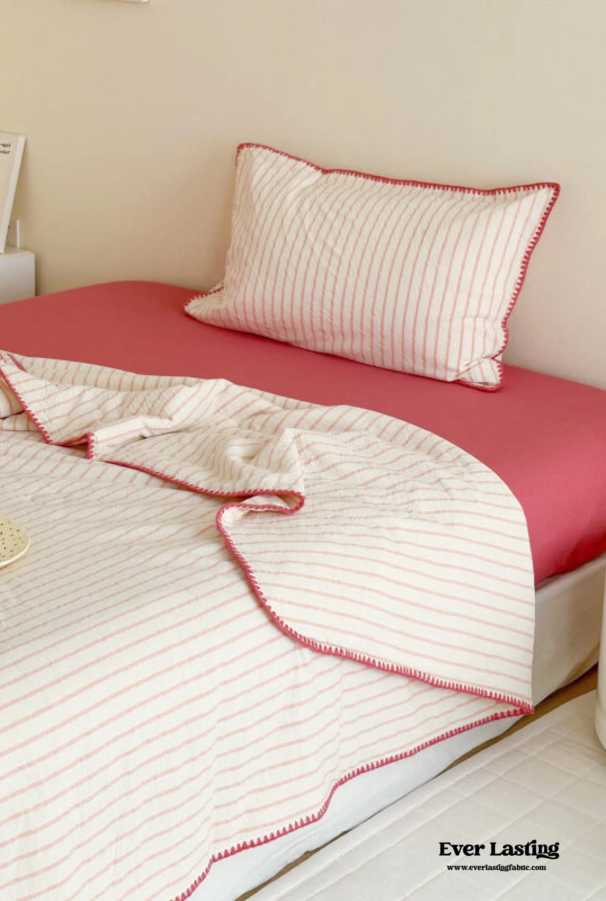 Striped Breathable Blanket Set / Green