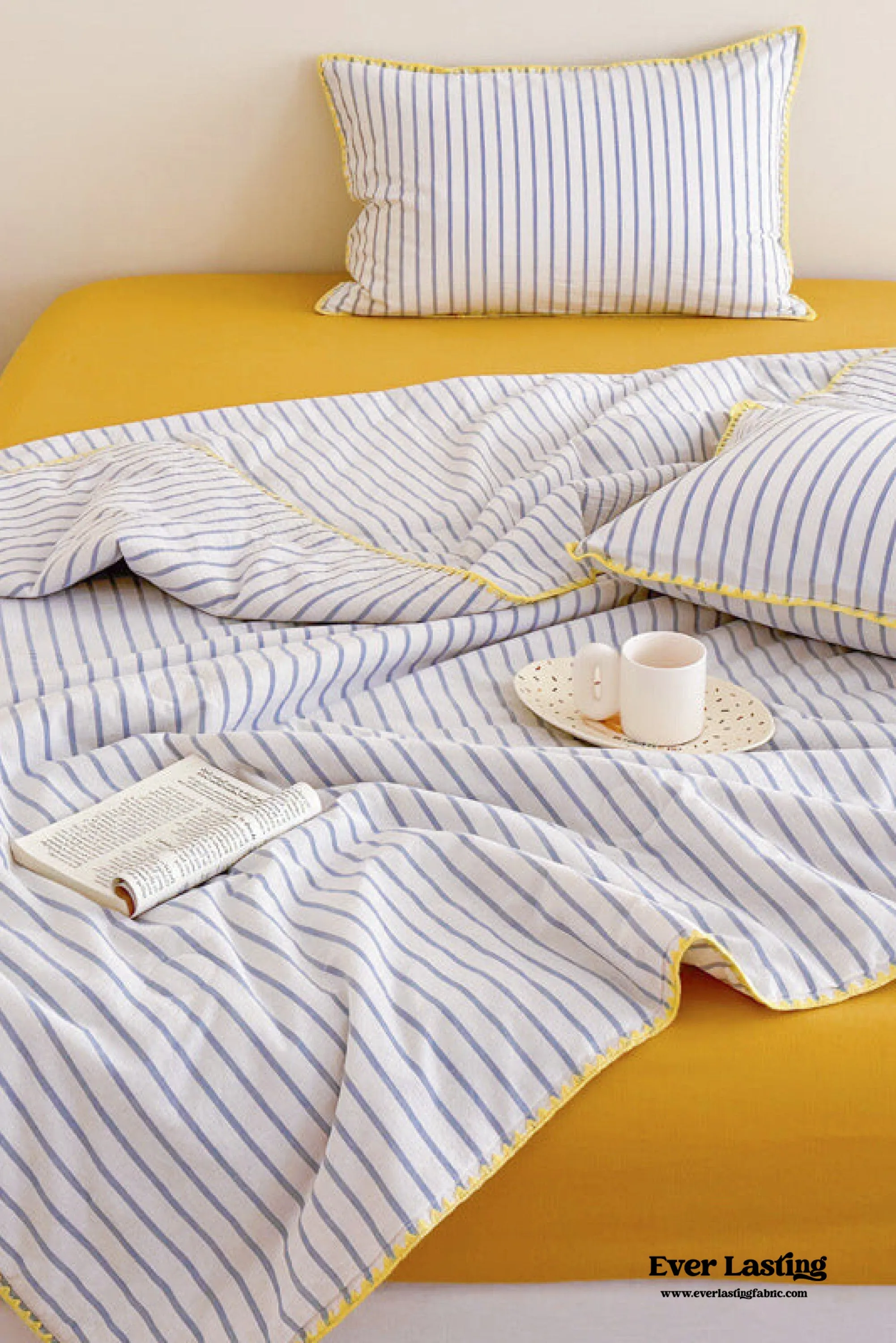 Striped Breathable Blanket Set / Green
