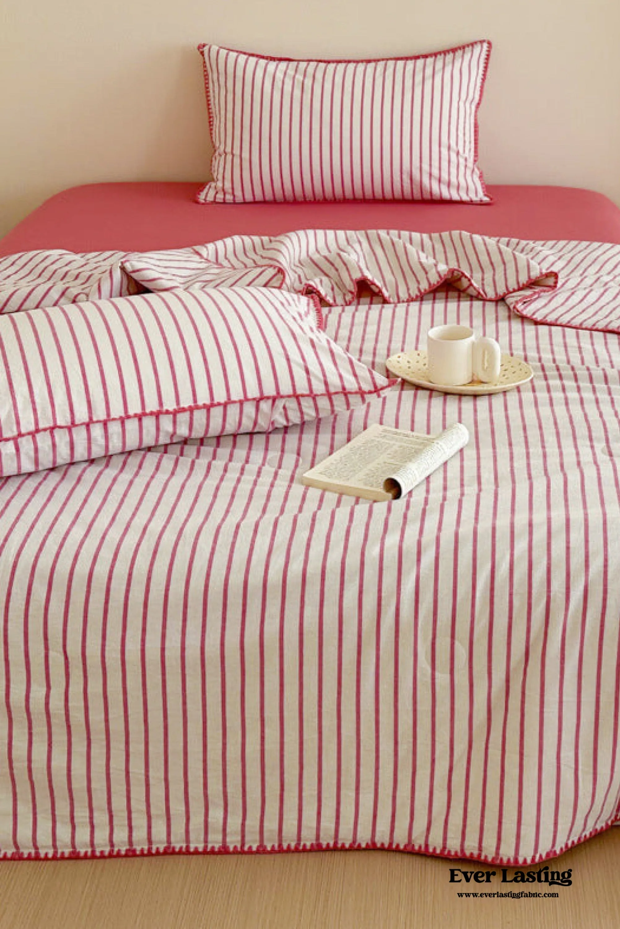 Striped Breathable Blanket Set / Green