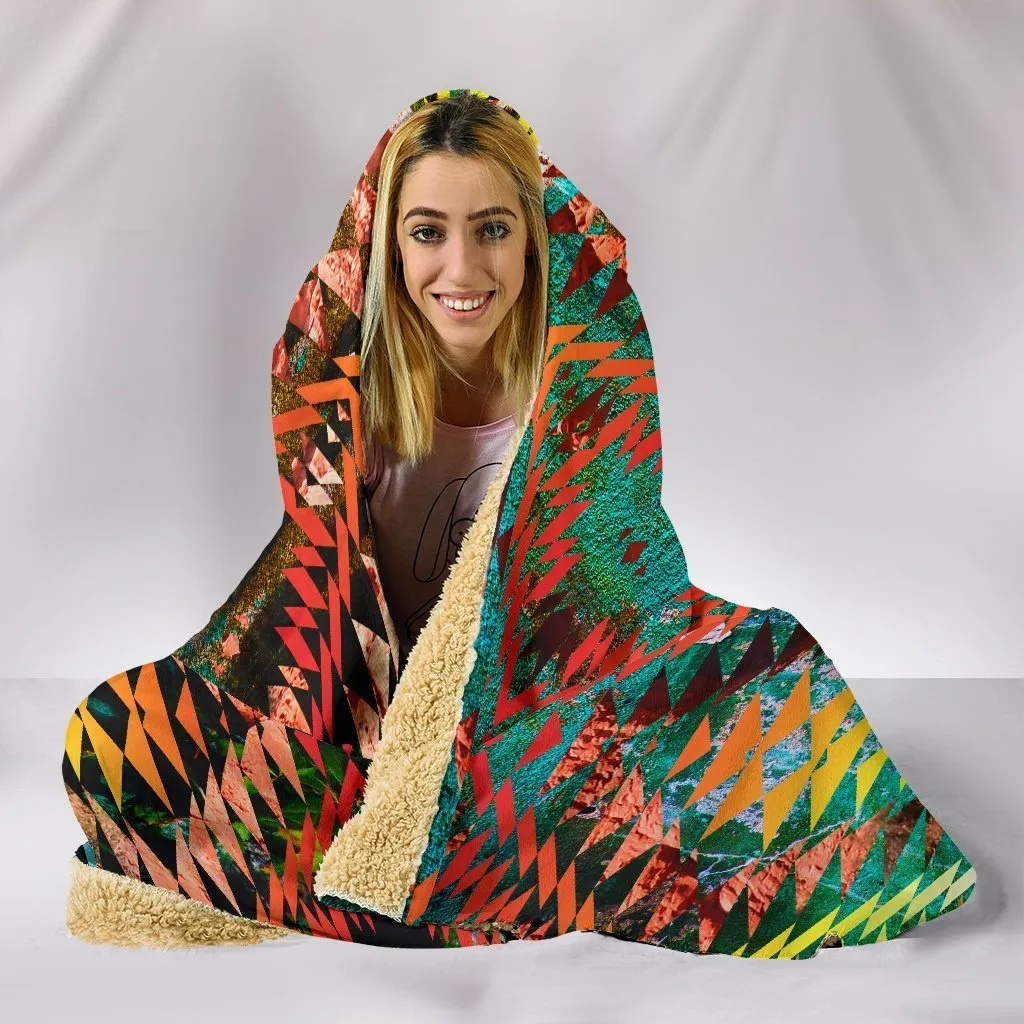 Taos Sunset Camo Hooded Blanket