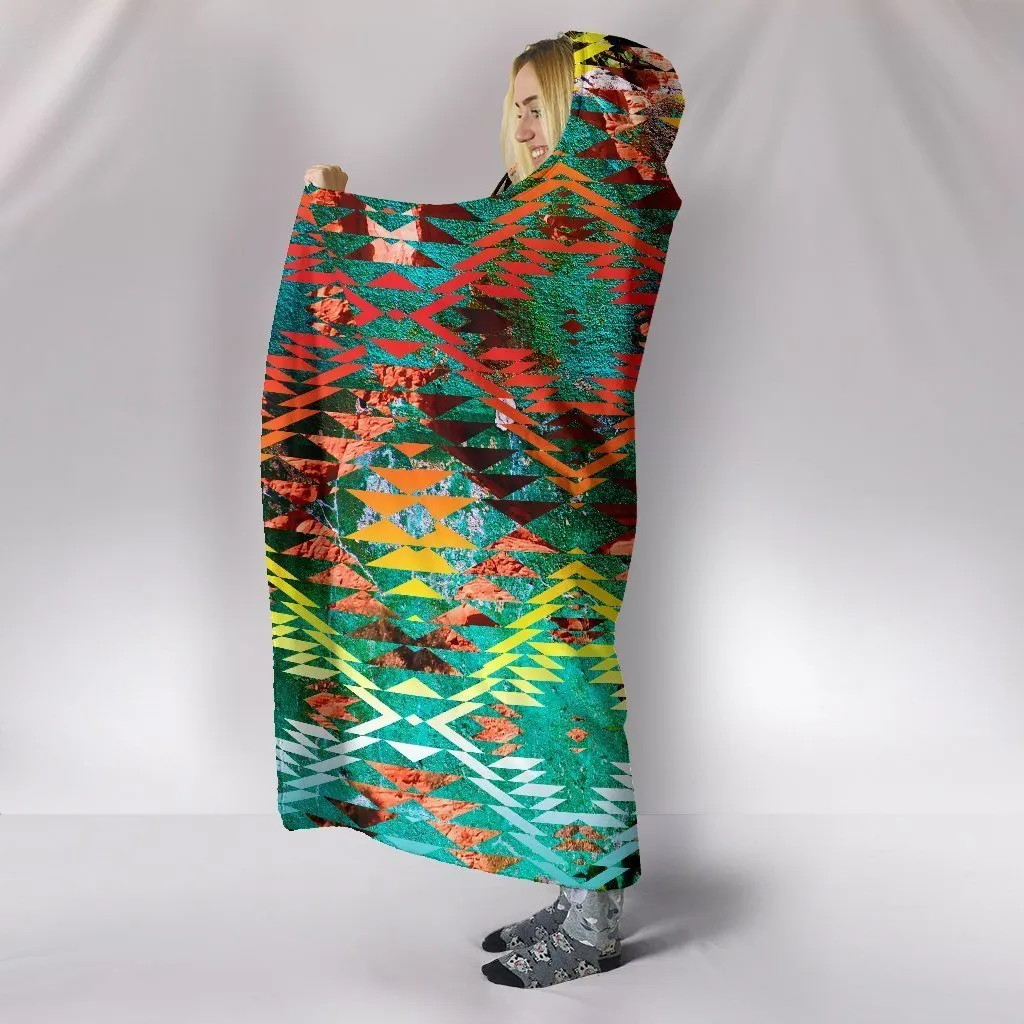 Taos Sunset Camo Hooded Blanket