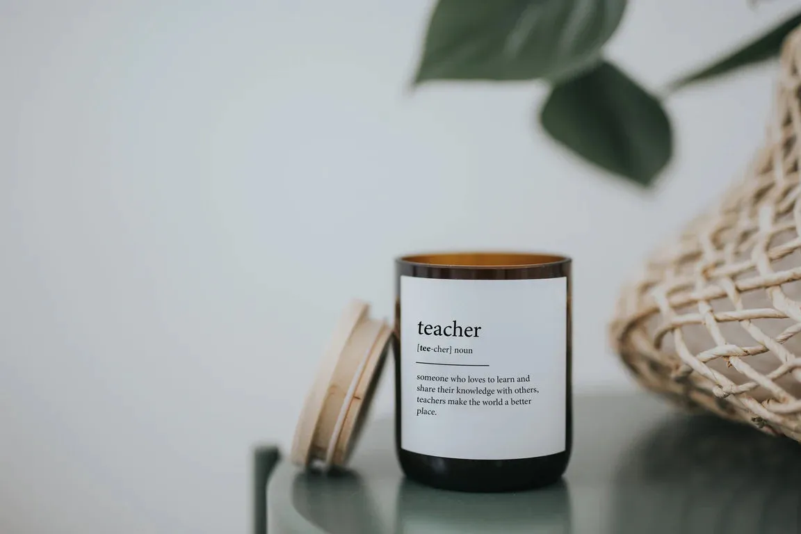 TEACHER - 'Dictionary Meaning Soy Candle'