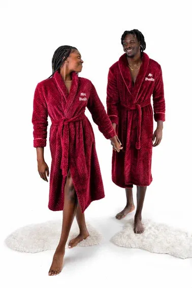 Terry Waffled Bathrobes for Men and Women Holiday gift Style 1 - Vinyl
