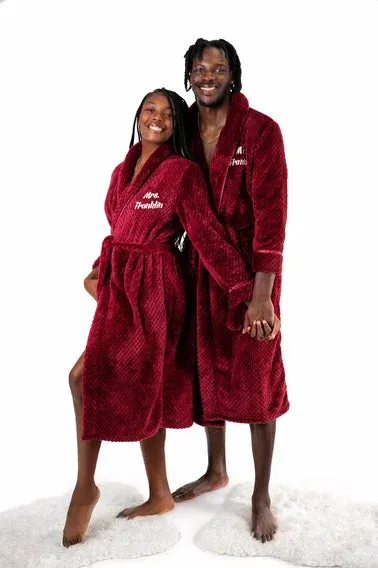 Terry Waffled Bathrobes for Men and Women Holiday gift Style 1 - Vinyl