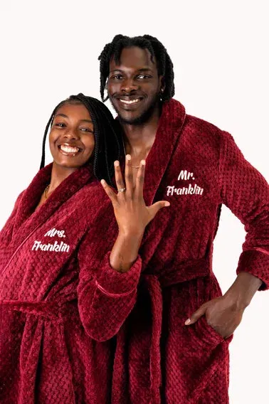 Terry Waffled Bathrobes for Men and Women Holiday gift Style 1 - Vinyl